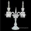 Chrome finish fancy crystal chandelier candle holders